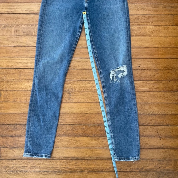 Agolde Nico Slim Skinny Jeans in Shoreline Distressed Medium Wash Sz 24 - Picture 9 of 11